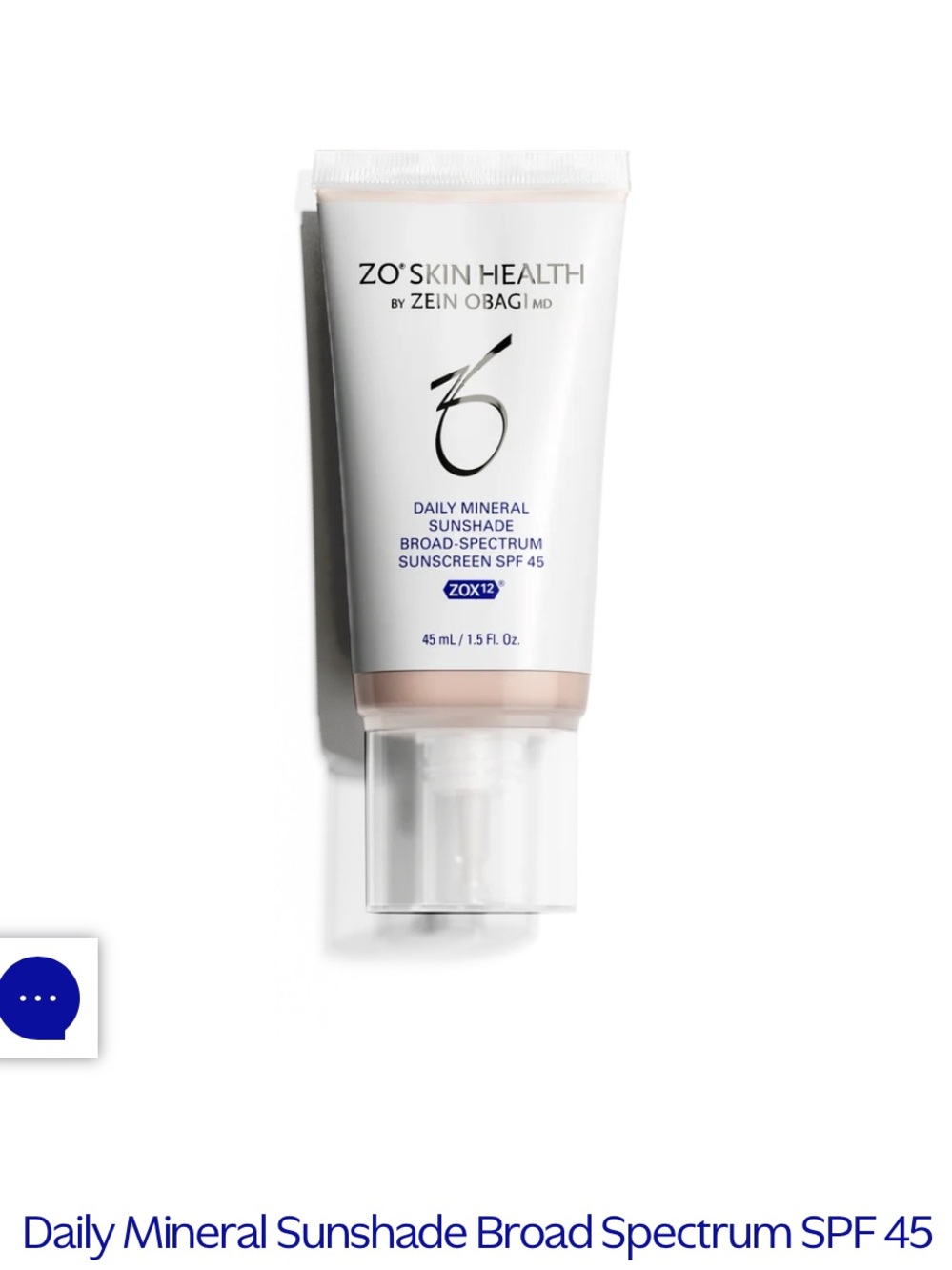 Brand New! Daily Mineral Sunshade SPF 45 - Light Obagi ZO skin health